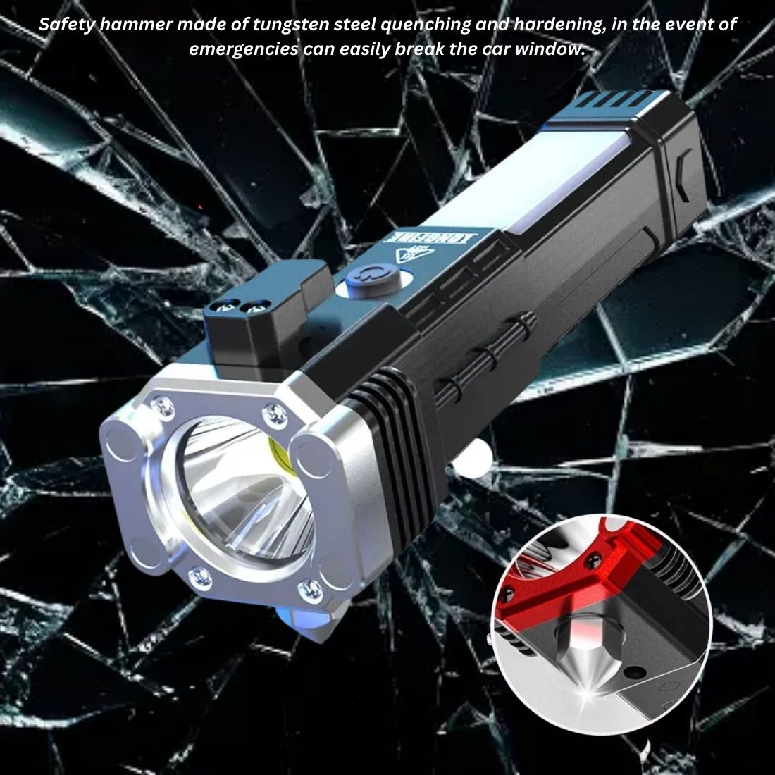 Rechargeable LED Emergency Safety Flashlight