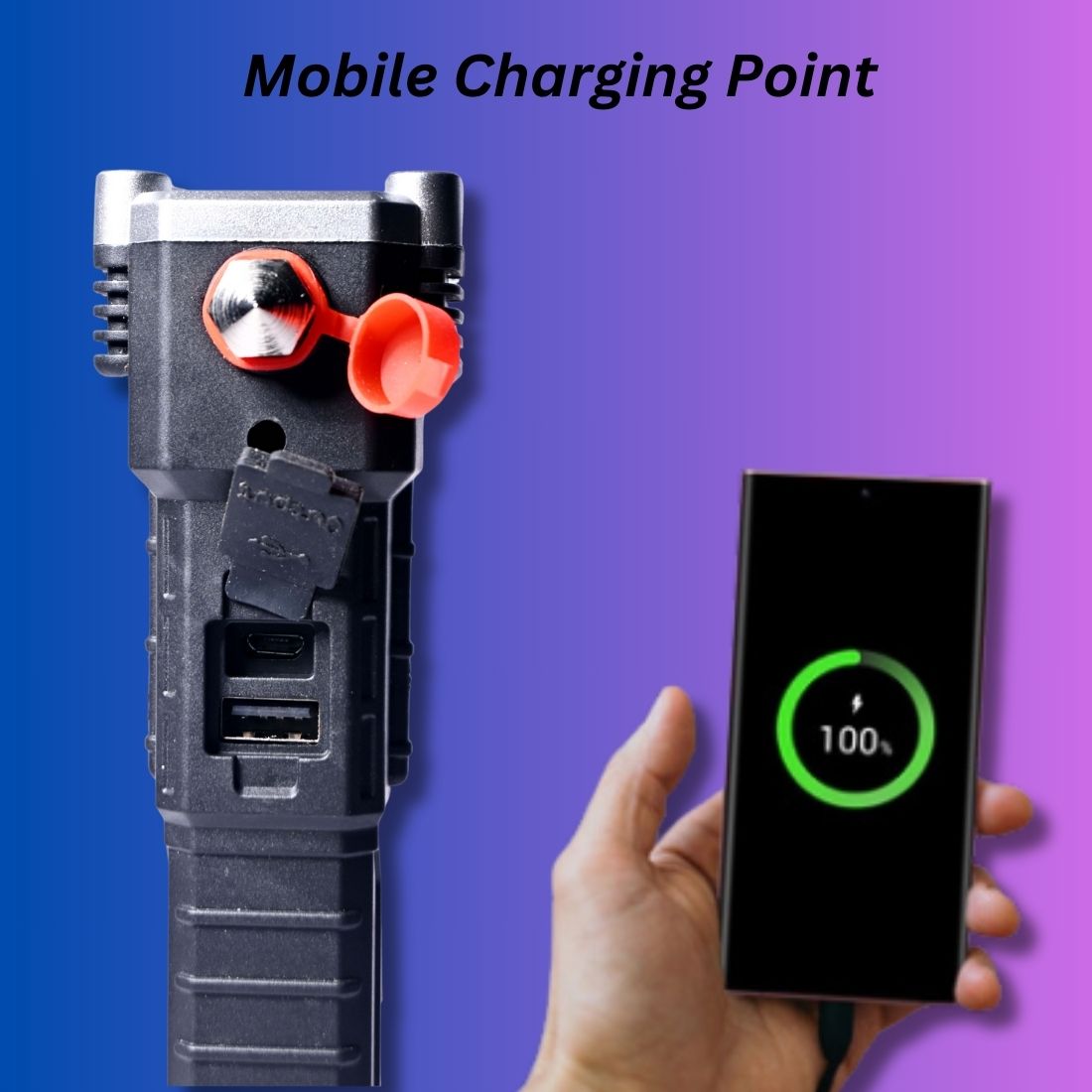 Rechargeable LED Emergency Safety Flashlight
