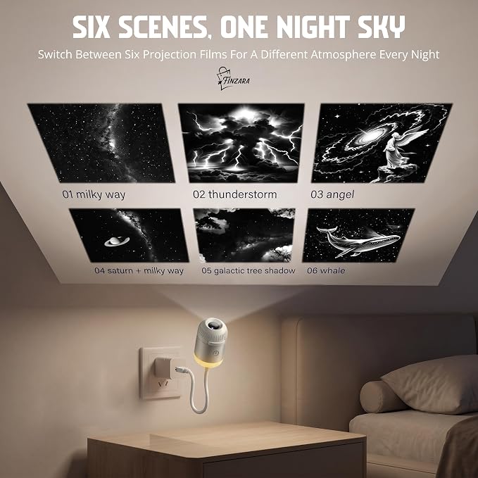 2027 New Hd Smart Dynamic 5d Holographic Night Light Projector with 24 lens