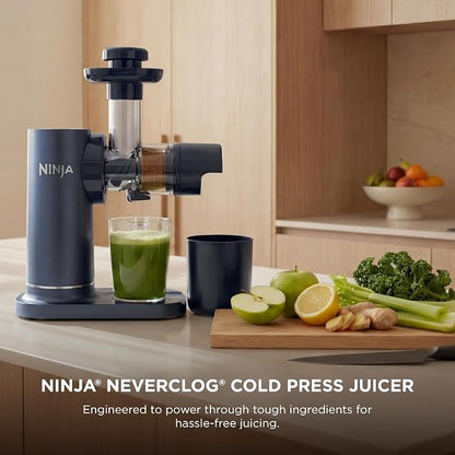 Ninja NeverClog Cold Press Juicer, 24oz Jug, 36oz Pulp, Silver