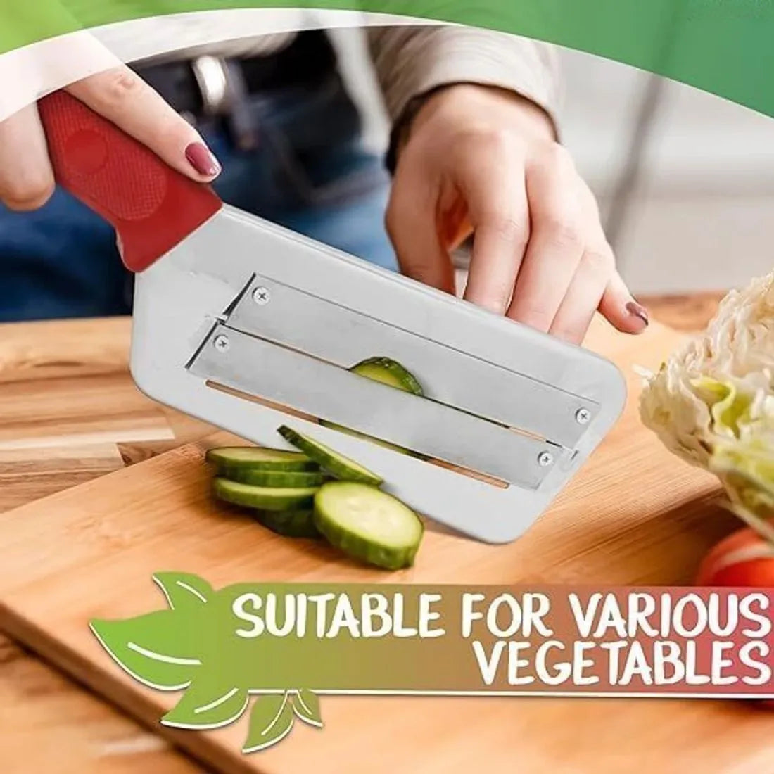 Stainless Steel Adjustable Vegetable & Fruit Slicer