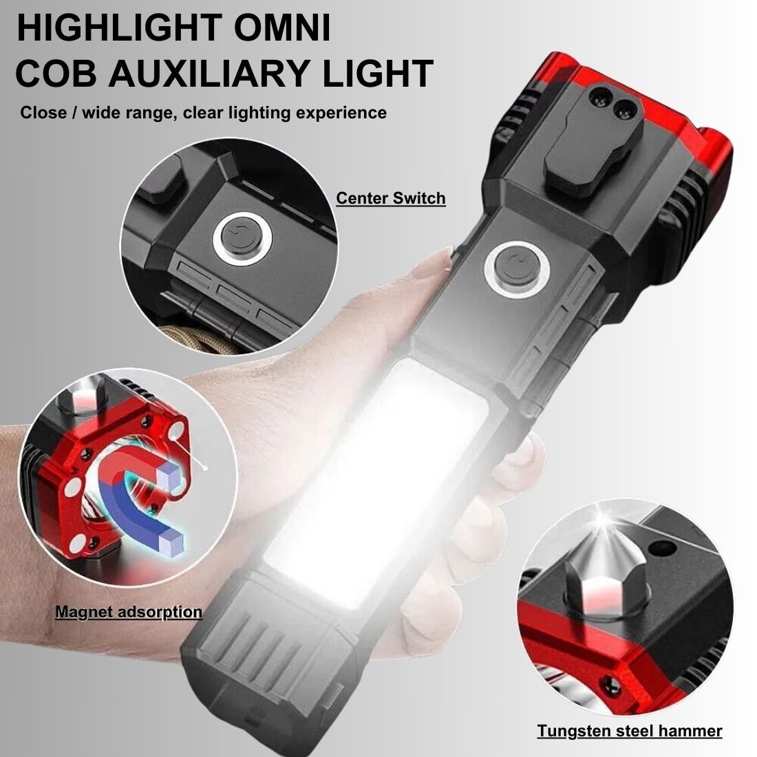 Rechargeable LED Emergency Safety Flashlight